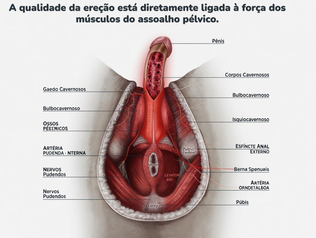 A qualidade da ereção está diretamente ligada à força dos músculos do assoalho pélvico